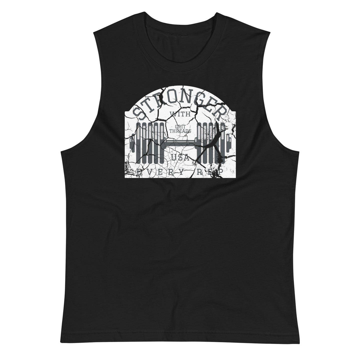 Strong with Every Rep Black Tank