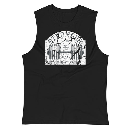 Strong with Every Rep Black Tank